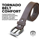Tornado Brown Leather Belt