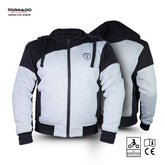 Motorcycle Fleece Hoodie Motorbike Jacket Made with Kevlar CE Armour