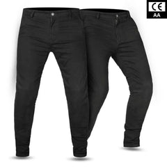 Tornado Sports Chino Black Motorcycle Twill Trousers CE level 2