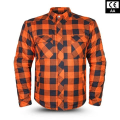 Tornado Sports Rider Impact Orange/Black CE Armoured Motorcycle Riding Shirt