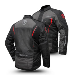 Tornado Moto Black/Red Torino Waterproof Motorcycle Textile Jacket