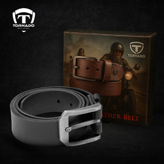 Tornado Vintage Black  Leather Belt