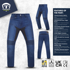 Tornado Hector Motorbike Deium Pant CE AA