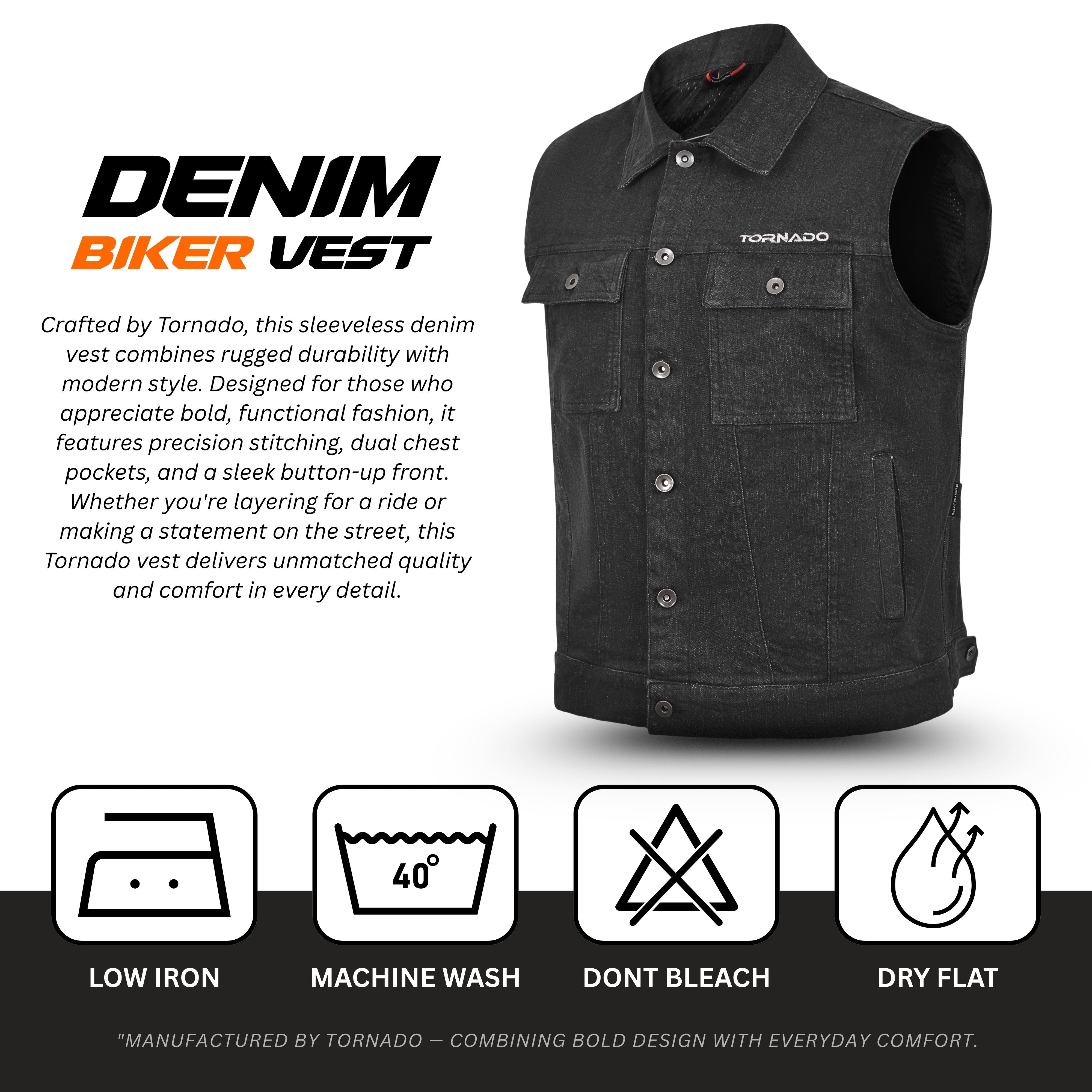 Men's classic denim waistcoat
