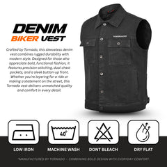 Men's classic denim waistcoat