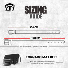 Tornado Vintage Black  Leather Belt