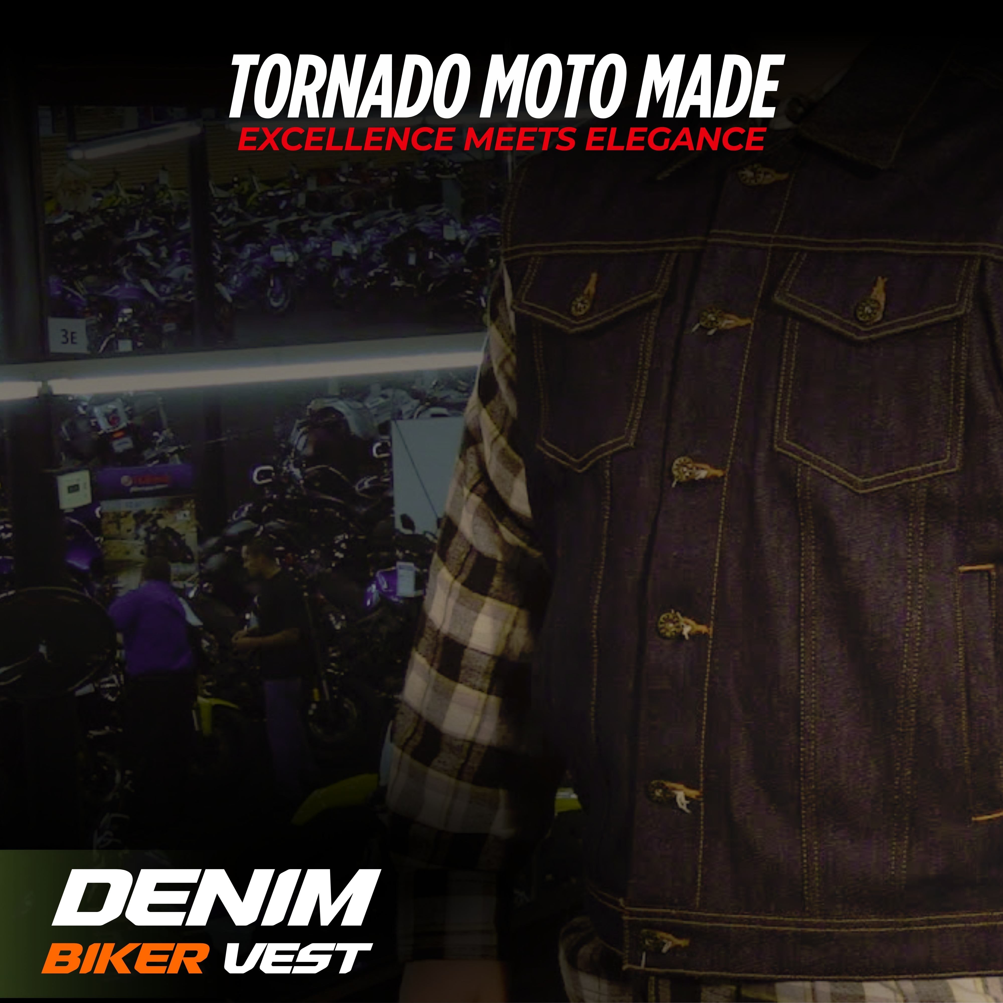 Men's classic denim waistcoat