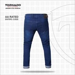 Tornado Moto Dark Blue Comfort Motorcycle Jeans AA Rated