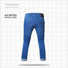 Tornado Sports Light Blue Comfort  Motorcycle Jeans CE AA Rated