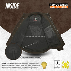 Motorbike Twill protective Shirt