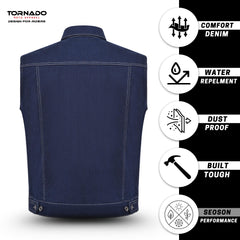 Men's classic denim waistcoat