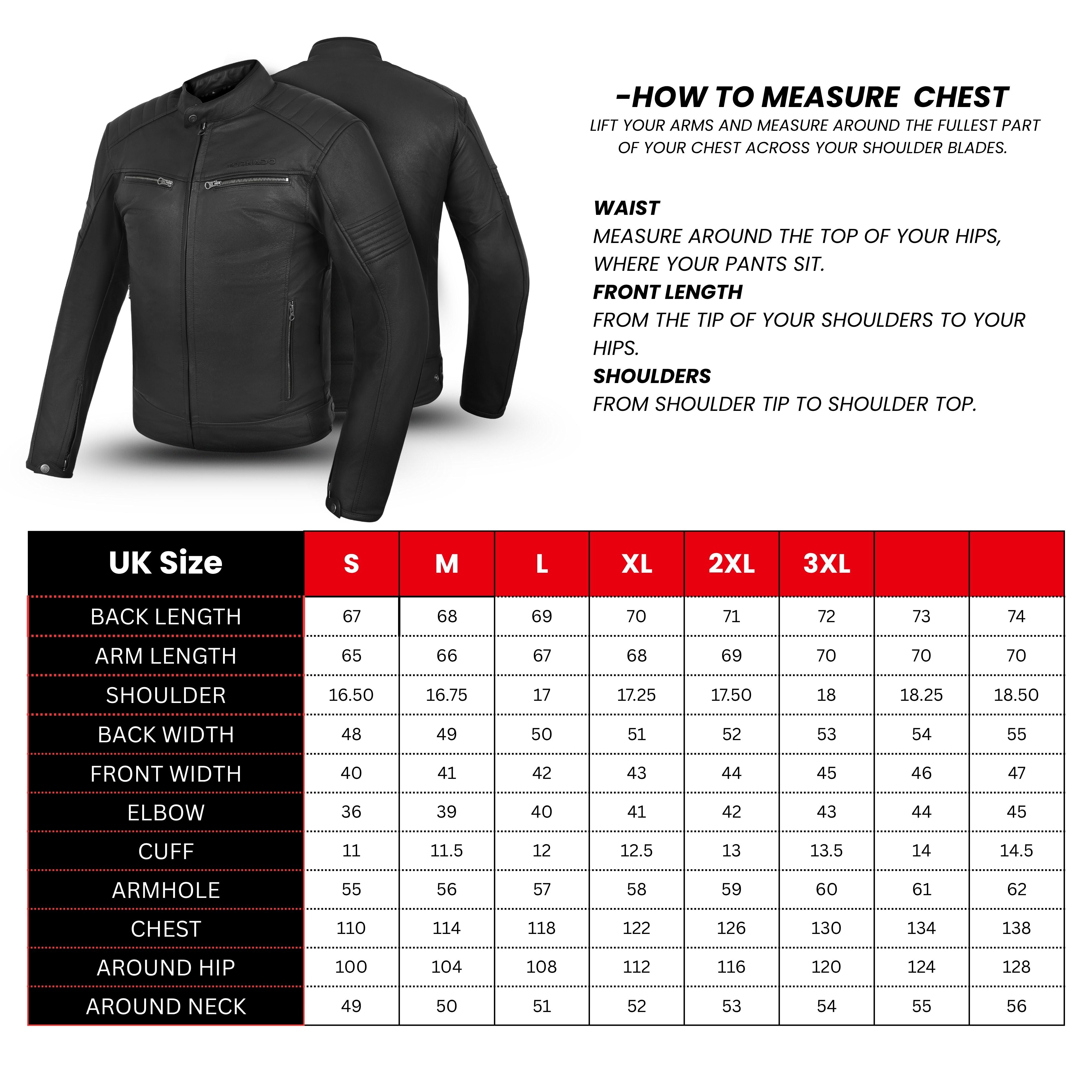 Tornado Challenger Men’s Motorcycle Leather Jacket  Genuine Cowhide Touring Biker Jacket with CE Approved Armour and Heavy Duty Zippers