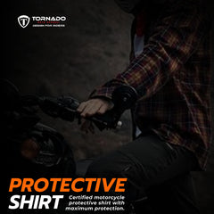 Motorcycle Impact Shirt – Kevlar Aramid Lined with CE Armour Protection