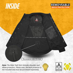 New Motorbike Twill protective Shirt