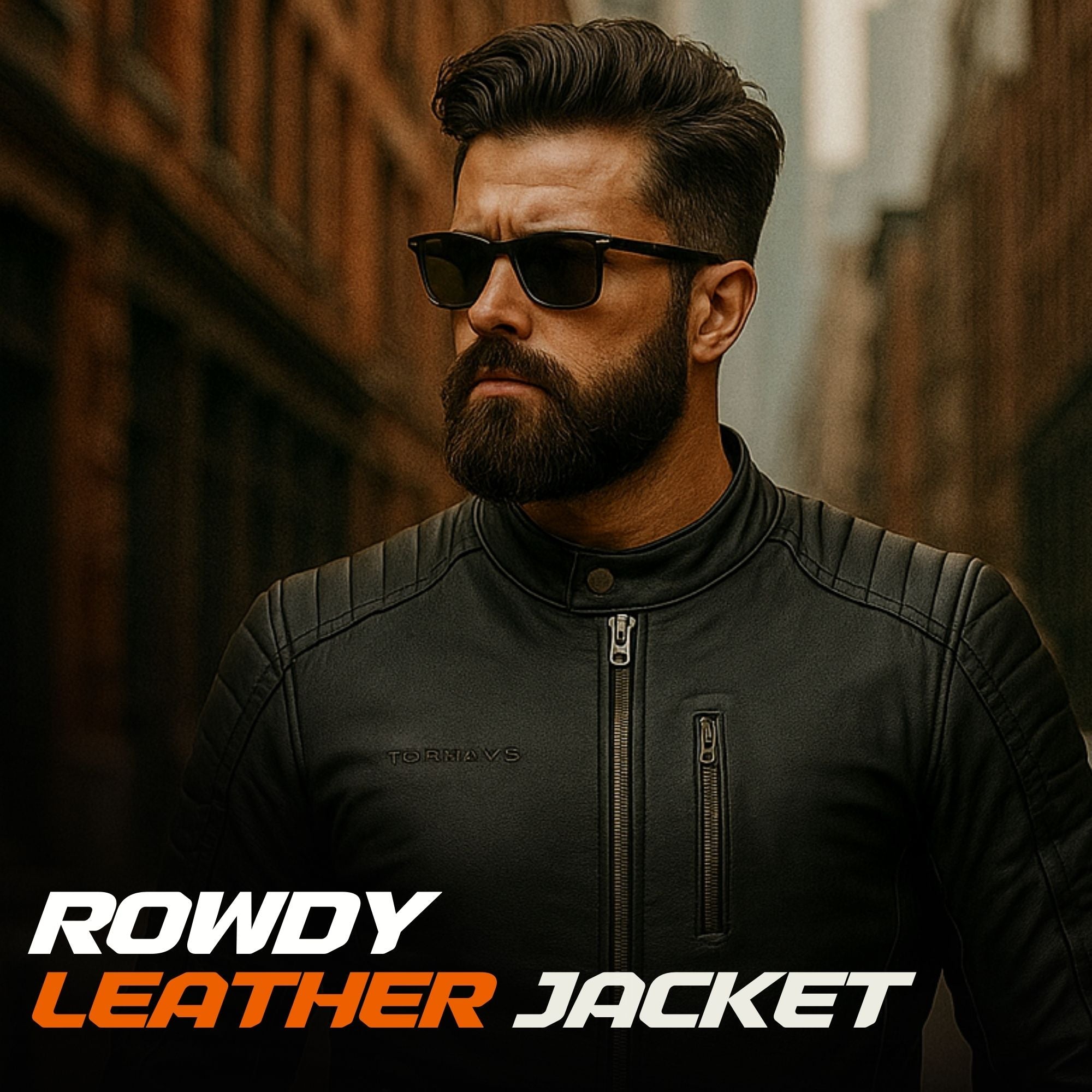 Tornado ROWDY Mens Motorcycle Touring Motorbike Genuine Real Pure Leather Jacket Fancy Clothing Dress With 5 Pockets CE Level 2 Padded Armour Protection