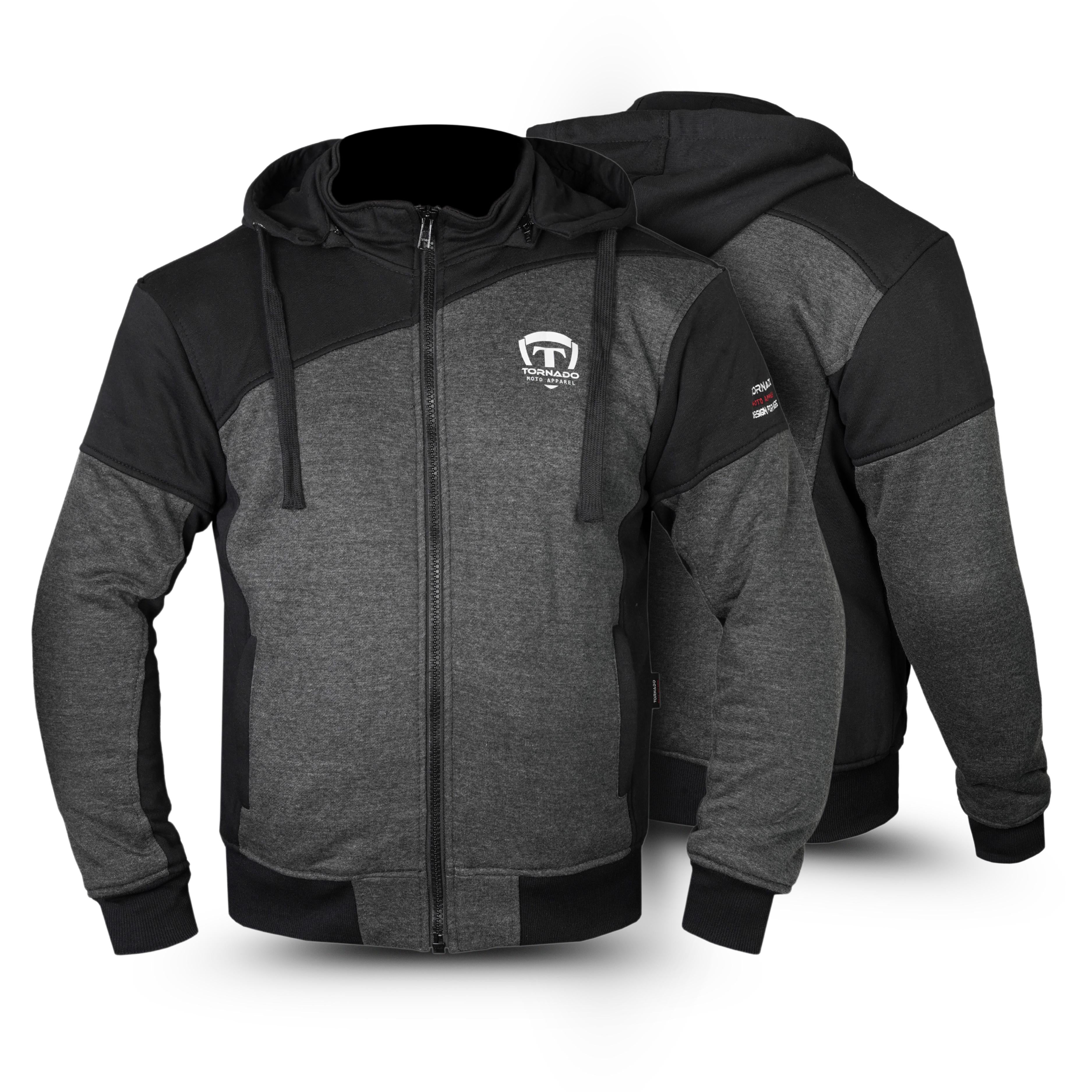 Fleece Hoodie Motorcycle Motorbike Jacket Made with Kevlar CE Armour