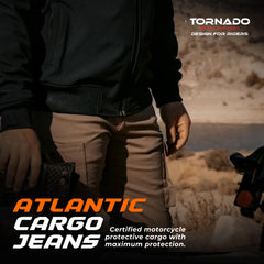 Men's Cargo  Motorcycle Protective twill cotton Aramid Lining Motorbike trouser CE