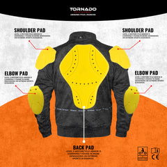 Fleece Hoodie Motorcycle Motorbike Jacket Made with Kevlar CE Armour