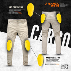 Tornado Mens Motorcycle Protective Cargo  twill cotton Aramid Lining Motorbike trouser CE
