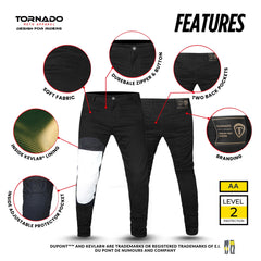 Chino Motorcycle Twill Trousers CE level 2 padding AA rated