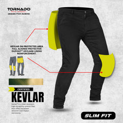 Chino Motorcycle Twill Trousers CE level 2 padding AA rated