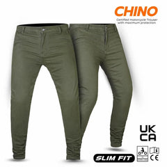 Chino Olive Green Motorcycle Twill jeans