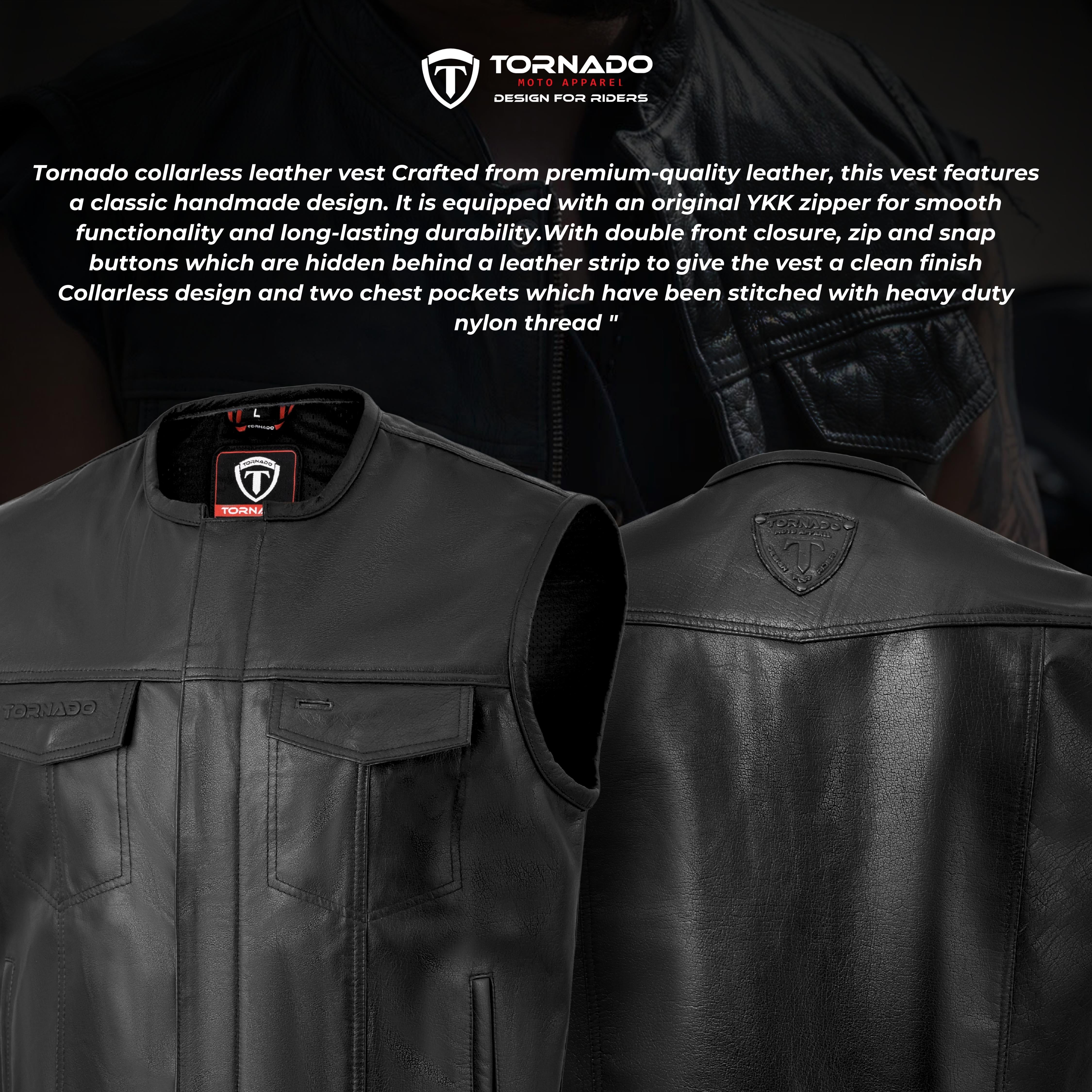 Sniper Vest Men's Real Leather Biker Waistcoat Motorbike Motorcycle Club Style Black Vests