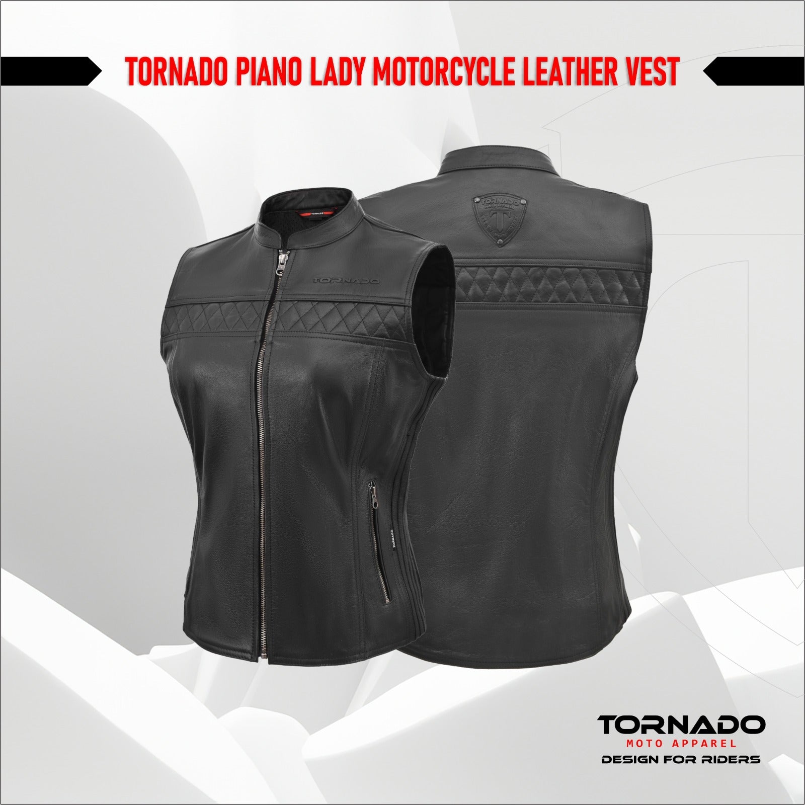 Ladies Biker vest Piano Fashion motorcycle waistcoat TS-LV-2012