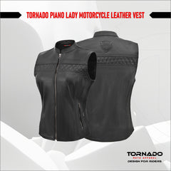 Ladies Biker vest Piano Fashion motorcycle waistcoat TS-LV-2012
