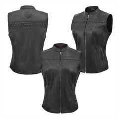 Ladies Biker vest Piano Fashion motorcycle waistcoat TS-LV-2012