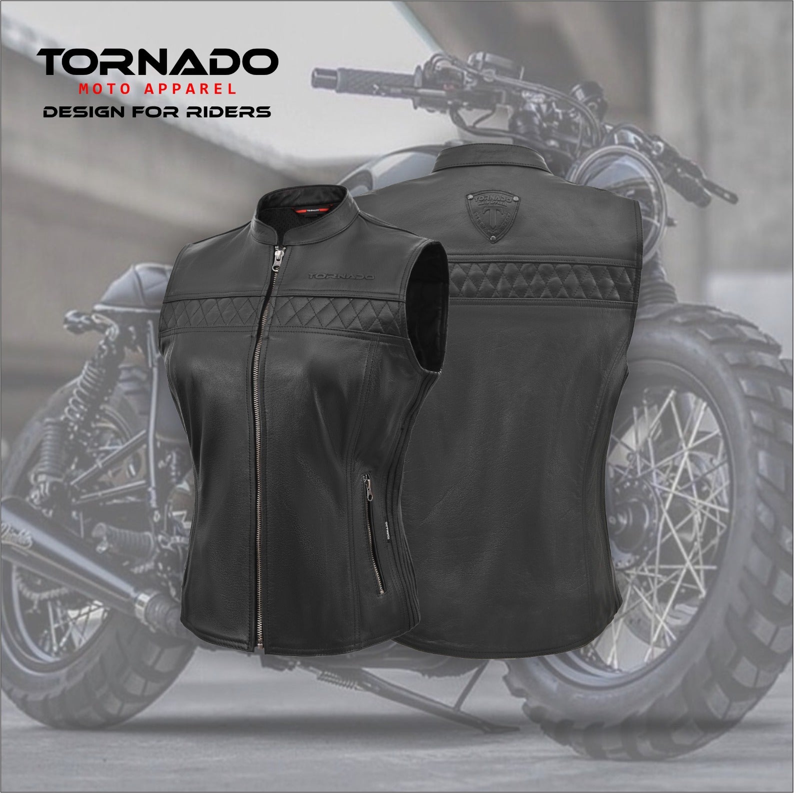 Ladies Biker vest Piano Fashion motorcycle waistcoat TS-LV-2012