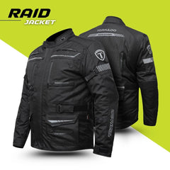 Tornado Sports Black Raid Leather Textile Jacket – CE AA Rated