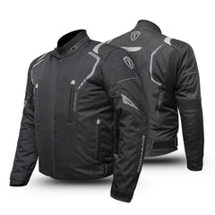Tornado Sports Black Textile Motorcycle Jacket – CE AA Rated