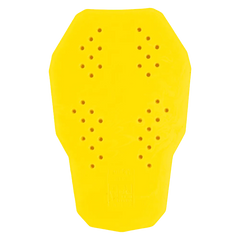 Yellow protective pad with perforations on a white background