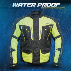Tornado Sports Torino Fluorescent Yellow Motorcycle Jacket – CE AA Rated