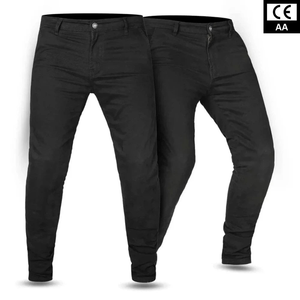 Tornado Sports Chino Black Motorcycle Twill Trousers CE level 2