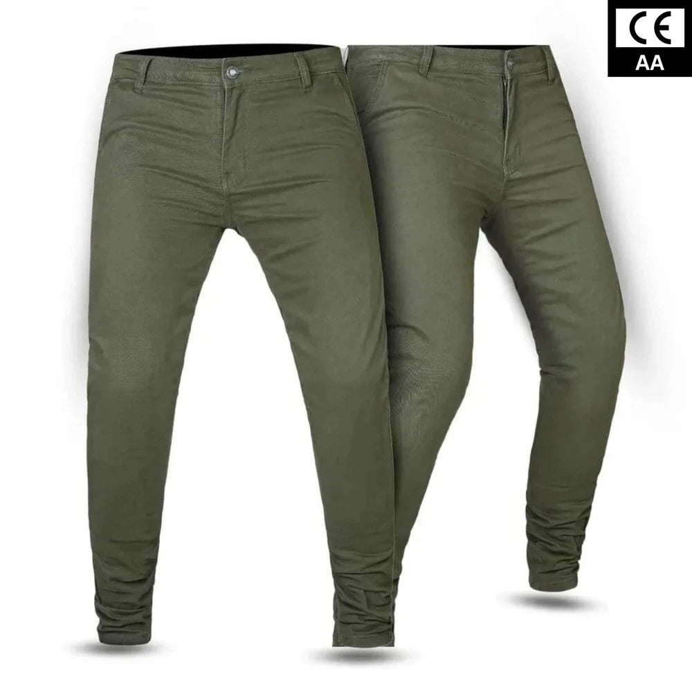 Tornado Sports Chino Olive Green Motorcycle Twill Trousers