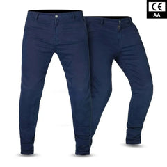Tornado Sports Chino Navy Blue Motorbike Twill Trousers CE level 2 padding AA rated
