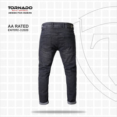 Tornado Sports Light Black Comfort Motorcycle Jeans CE AA Rated