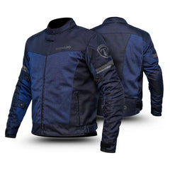 Tornado Sports Blue Summer Mesh Motorcycle Jacket – CE AA Rated