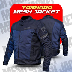 Tornado Sports Blue Summer Mesh Motorcycle Jacket – CE AA Rated