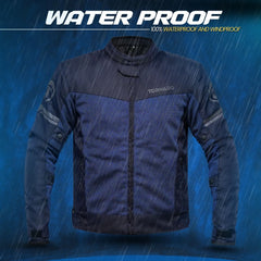 Tornado Sports Blue Summer Mesh Motorcycle Jacket – CE AA Rated