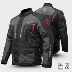 Tornado Moto Black/Red Torino Waterproof Motorcycle Textile Jacket