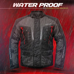 Tornado Moto Black/Red Torino Waterproof Motorcycle Textile Jacket