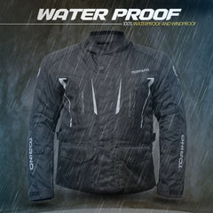 Tornado Sports Black-Grey Torino Textile Jackets
