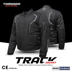 Tornado Sports Track Black Motorcycle Leather jackets