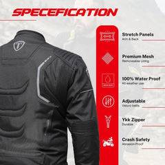 Tornado Sports Track Black Motorcycle Leather jackets