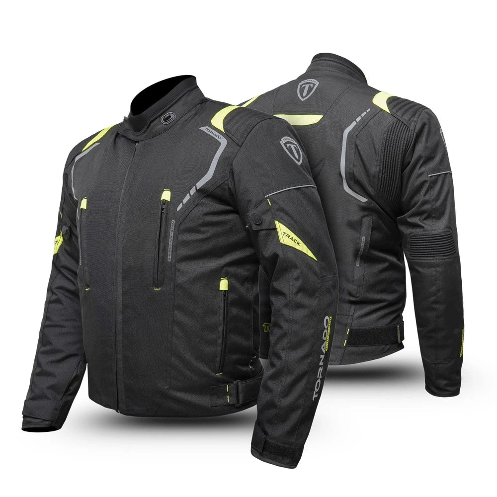Tornado Sports Track Flourosent Motorcycle Leather Jackets